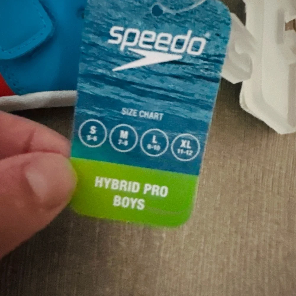 Speedo Toddler Hybrid Pro Kid's Water Swim Shoes- Aqua Blue small 5-6 new